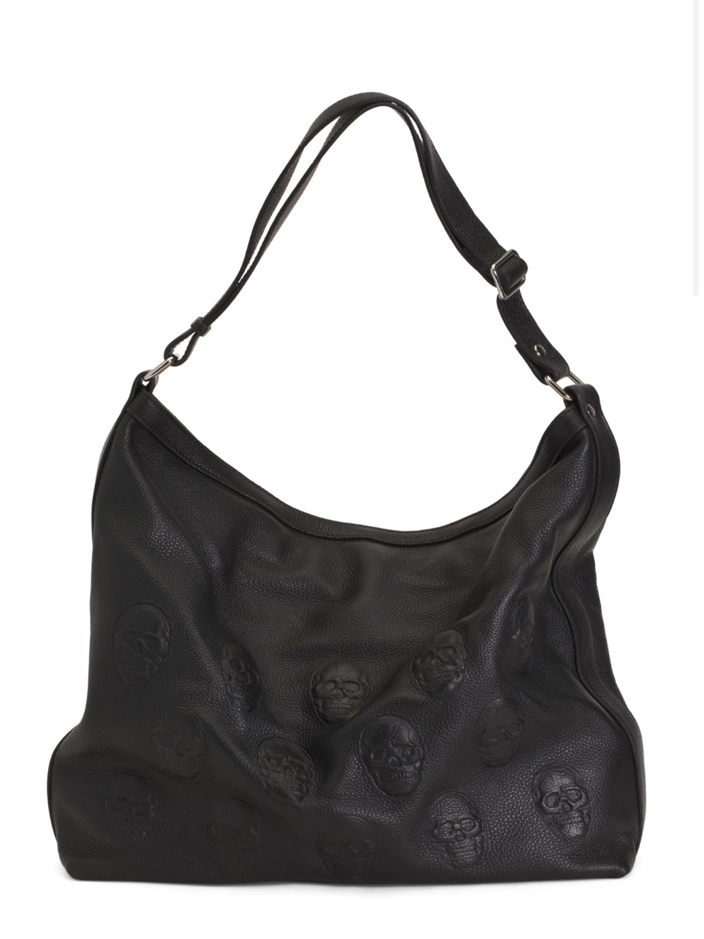 IO PELLE leather multi skull hobo bag